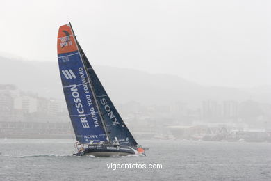 VOLVO OCEAN RACE IN THE SEA OF VIGO SPAIN