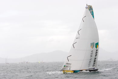 VOLVO OCEAN RACE IN THE SEA OF VIGO SPAIN