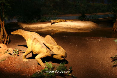 DINOSAUR EXTINCTION - MODELS. UNIVERSAL EXHIBITION - GOBISSAUROS - DINOSAURS OF THE GOBI DESERT. EXTINCTION