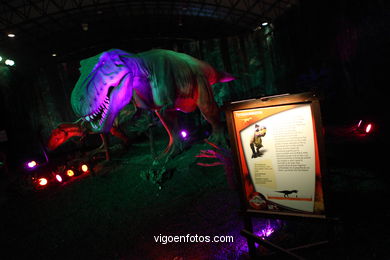 DINOSAUR FOSSIL - SKULLS AND BONES. UNIVERSAL EXHIBITION - GOBISSAUROS - DINOSAURS OF THE GOBI DESERT. EXTINCTION