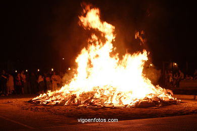 ST JUAN BONFIRE. BOUZAS.