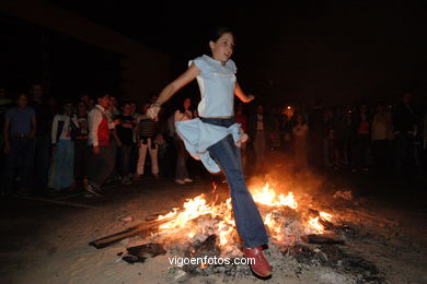 ST JUAN BONFIRE. BOUZAS.