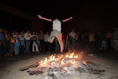 ST JUAN BONFIRE. BOUZAS.