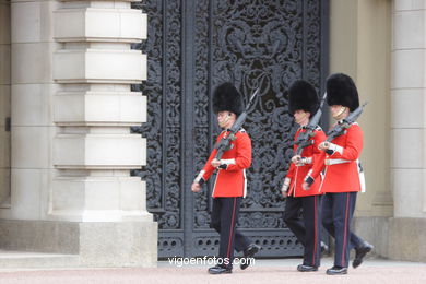 Changing the Guard at Buckingham Palace. 