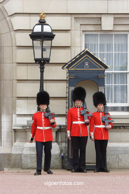 Changing the Guard at Buckingham Palace. 