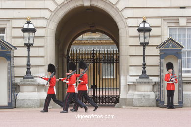Changing the Guard at Buckingham Palace. 