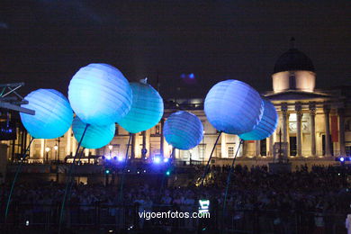 Dana e Actuaes em Trafalgar Square . 