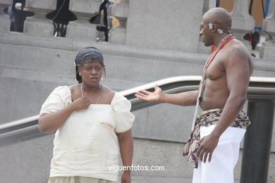 Danza y Actuaciones en Trafalgar Square. 