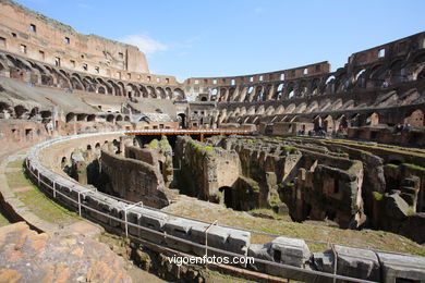 Coliseo Romano - Interiores (70 d.C.). 