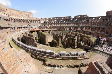 Coliseo Romano - Interiores (70 d.C.). 