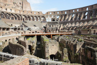 Coliseo Romano - Interiores (70 d.C.). 