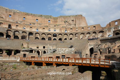 Coliseo Romano - Interiores (70 d.C.). 