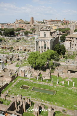 Templo de Vesta y Casa de Las Virgenes Vestales (240 a.C.). 